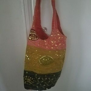 Indian style sequins purse